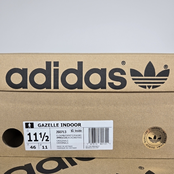 New adidas Gazelle Indoor Glow Amber Off White JS0713 Men's Shoes Size 11.5 - Picture 8 of 8